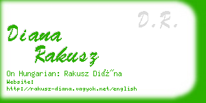 diana rakusz business card